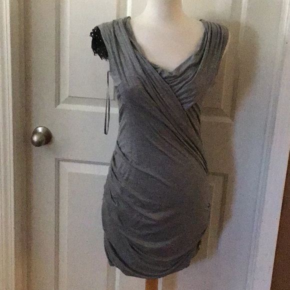 BCBG Gray Sleeveless Dress - Picture 1 of 8